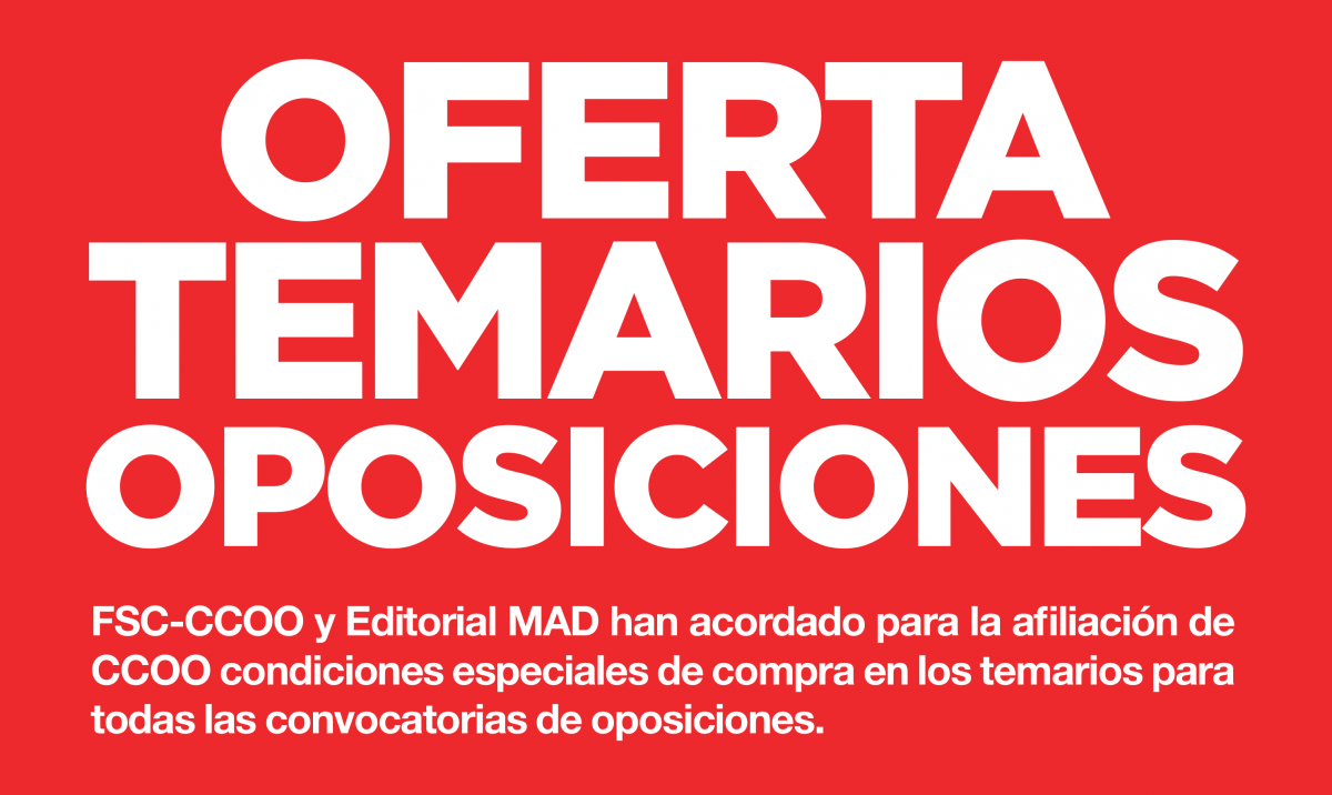 Oferta de temario de oposiciones por la Editorial MAD