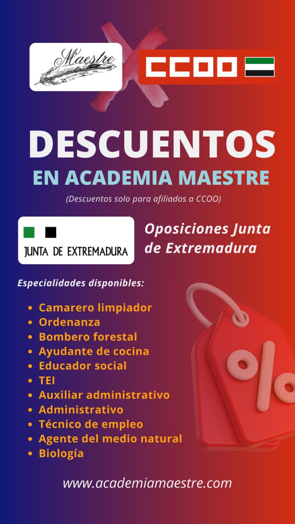 DESCUENTOS ACADEMIA MAESTRE