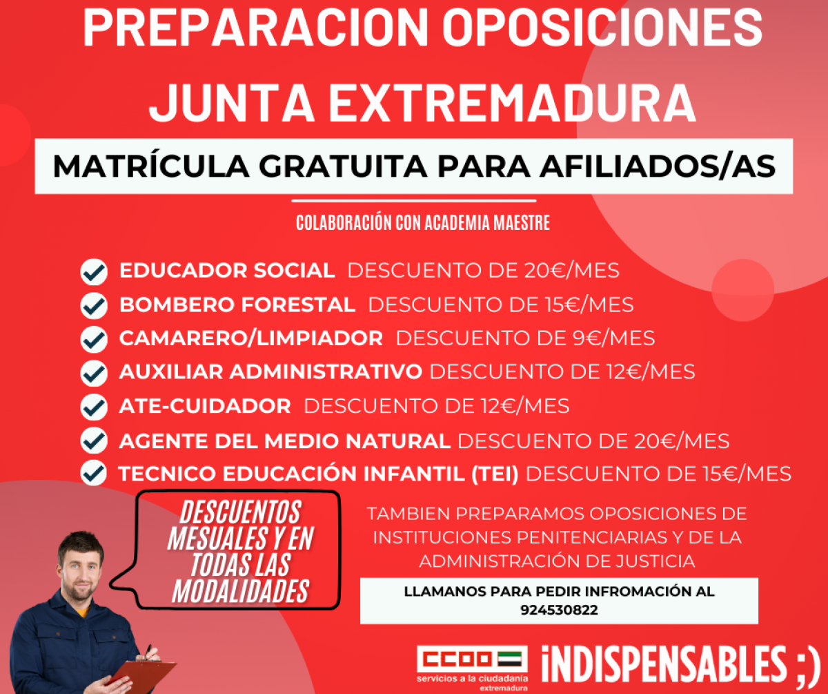PREPARACIN OPOSICIONES JUNTA EXTREMADURA