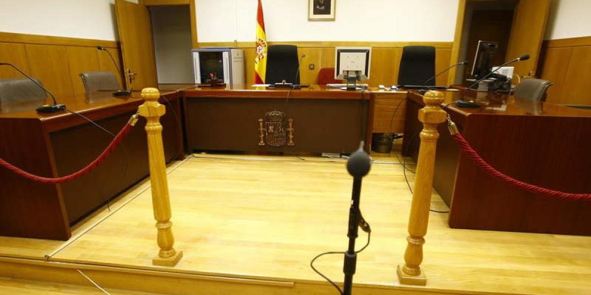 Una sala de juicio